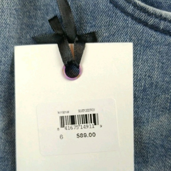 Nanette Lepore Sz 6 boyfriend distressed jeans - Picture 6 of 8